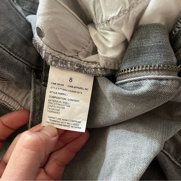 Charlie Grey Cropped Slim Straight Jeans Size 8 | Stretch Mid-Rise Casual Denim - Picture 10 of 10